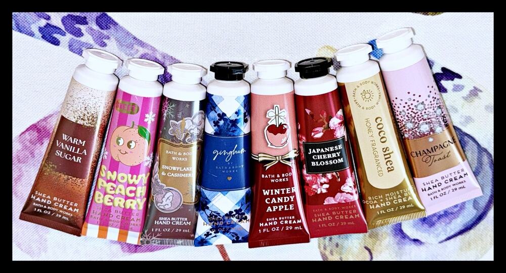 Bath & Body Works Variety Mixed Lot 1 fl oz Shea Butter Hand Cream 8 pcs Coco